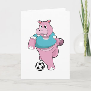 Cartão Hipopótamo como jogador de futebol com Futebol.PNG