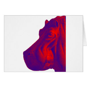 CARTÃO HIPOPÓTAMO DA VISTA LATERAL