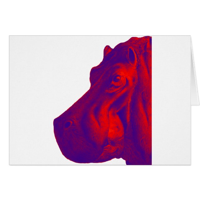 CARTÃO HIPOPÓTAMO DA VISTA LATERAL (Frente Horizontal)