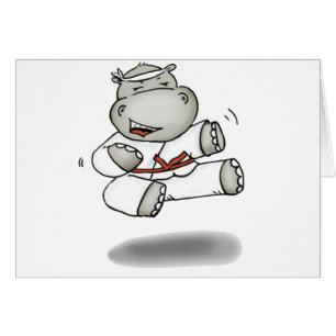 Cartão Hipopótamo do karaté