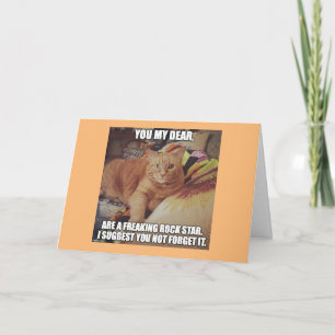 Cartão Hippie Chick Rock Star Birthday Card