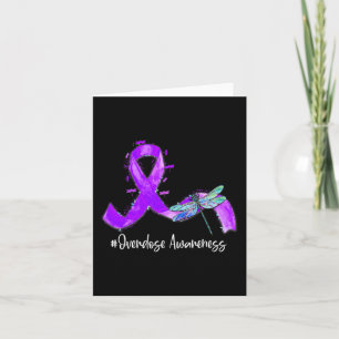 Cartão Hippie Dragonfly Roxo Sensibilização para a Sobred