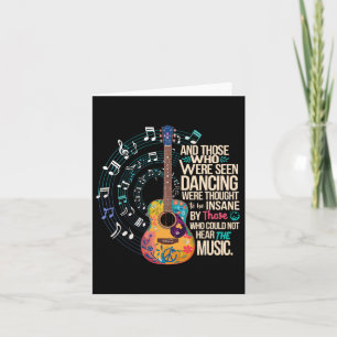 Cartão Hippie Guitar E Aqueles Que Foram Vistos Dançando 