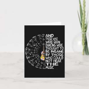 Cartão Hippie Guitar E Aqueles Que Foram Vistos Dançando 