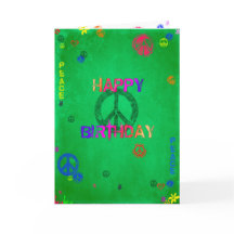 Hippie Happy Birthday Card