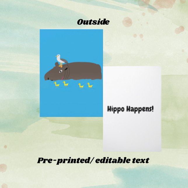 Cartão Hippo Acontece (Criador carregado)