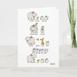 CARTÃO HIPPO BIRDIE