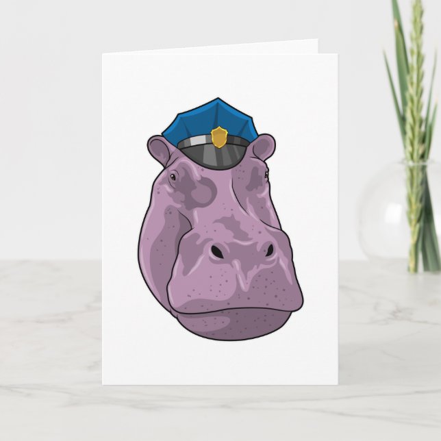 Cartão Hippo como agente da Polícia (Frente)
