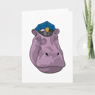 Cartão Hippo como agente da Polícia