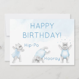 Cartão Hippo Hooray Somersault Birthday