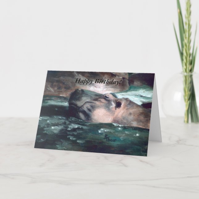 Cartão Hippo, Parabéns! (Frente)