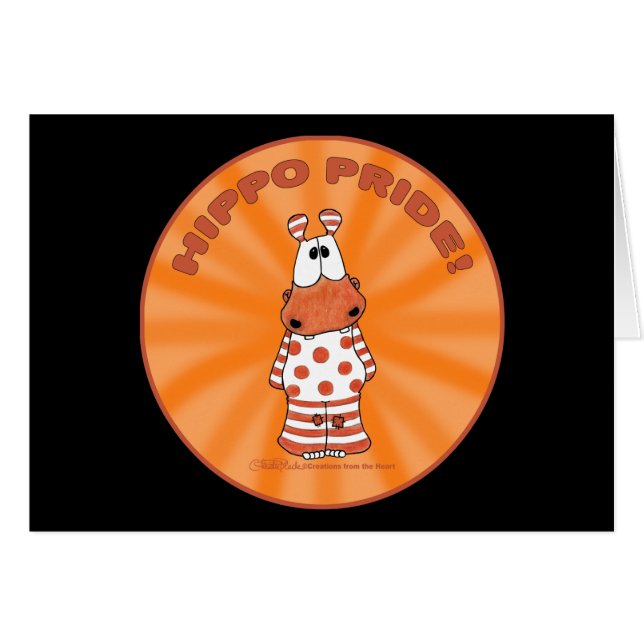 Cartão Hippo Pride Starburst (Frente Horizontal)