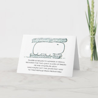 Cartão HIppo Sandwich Humorous Greeting Card