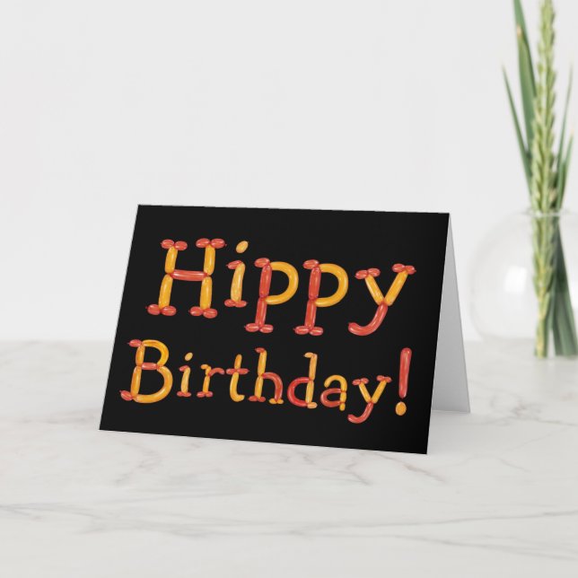 Cartão Hippy Birthday Card (Frente)