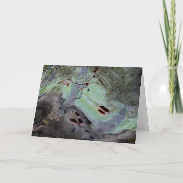 Cartão "Hips Rosa" Abstrato de Reflexão Editada em Mylar (Frente)