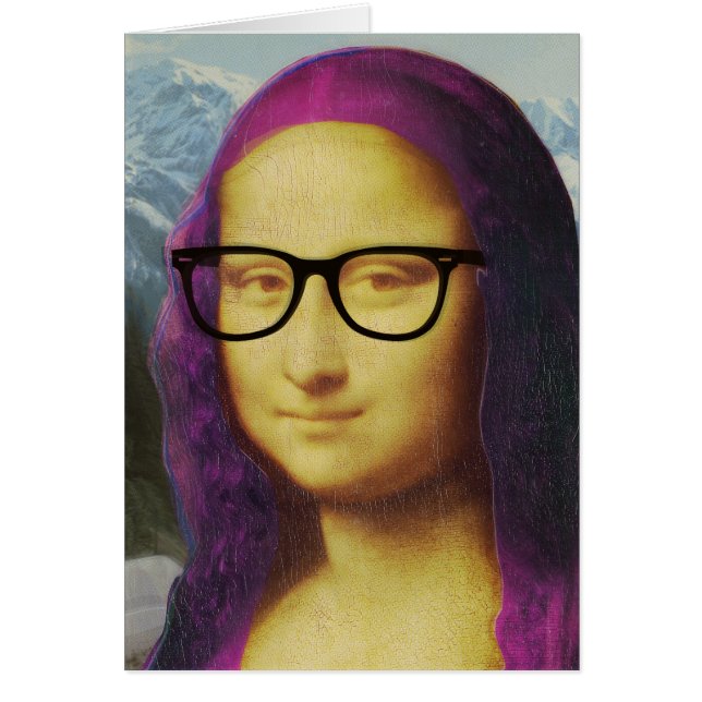 Cartão Hipster Mona (Frente)