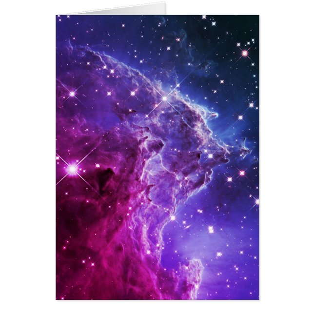 Cartão Hipster Roxo Ombre Cabeça de Macaco Nebulosa (Frente)