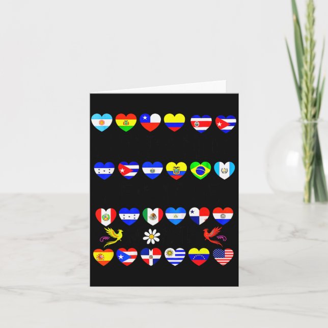 Cartão Hispanic Heritage Month National Latino Countries  (Frente)