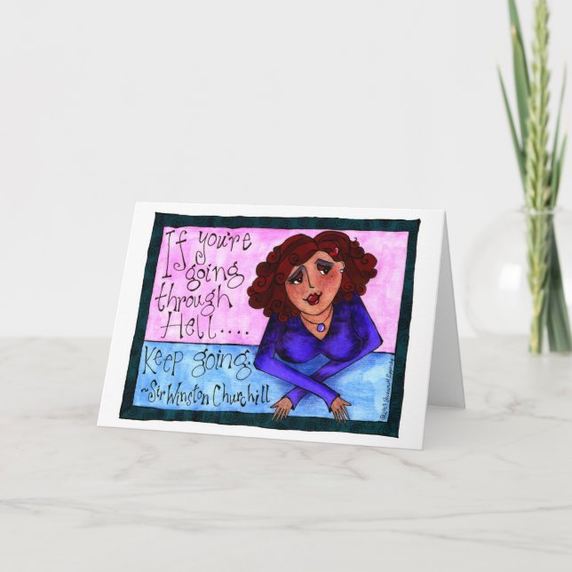 Cartão Hispanic Latina Girl Encouragement Inspiration (Frente)