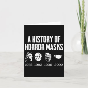 Cartão História Do Horror Máscaras Preguiçosas Fac Figuri