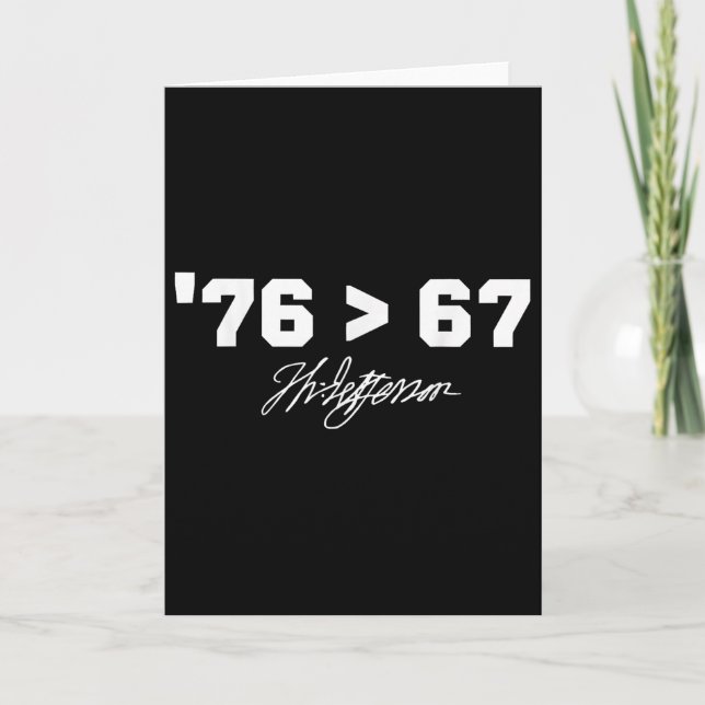 Cartão História Engraçada 76 67 Thomas Jefferson Seis Set (Frente)