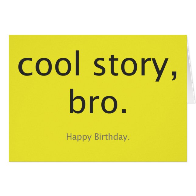 Cartão História legal, bro. (Frente Horizontal)