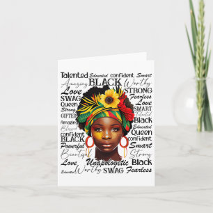 Cartão História Negra Africana Tee African American Ladie