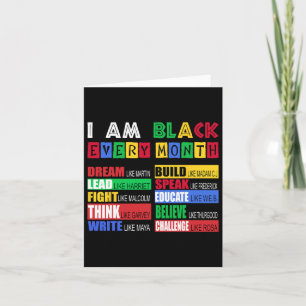 Cartão História Negra Camisas... Eu Sou Negra Todos Os Me