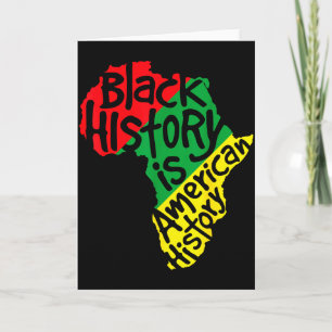 Cartão História Negra É História Americana Mapa da África