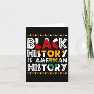 Cartão História Negra É História Americana Patriótica Áfr