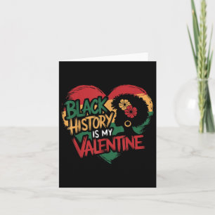 Cartão História Negra É Meu Orgulho de São Valentim Afro-