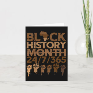Cartão História Negra Mês 24 7 365 Mulheres Africanas