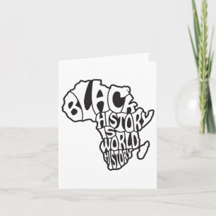Cartão História Negra Mês África Mapa Design Educacional
