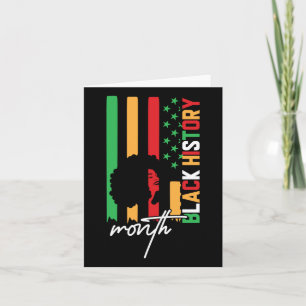 Cartão História Negra Mês do Orgulho Africano Americano C