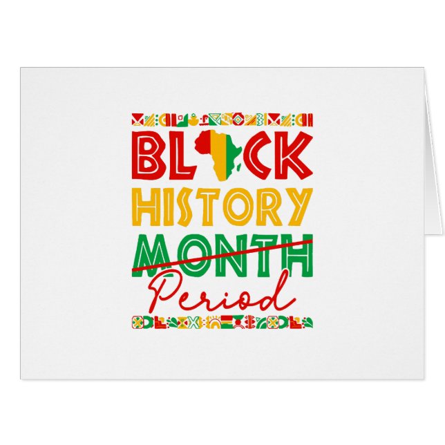 Cartão História Negra Período Americano Africano (Frente horizontal)