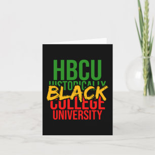 Cartão História Negra Sonho Influente De Hbcu Como Martin