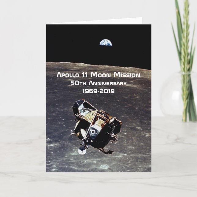 Cartão Historic Apollo 11 Moon Mission 50th Anniversary (Frente)
