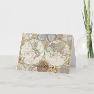 Cartão Historic Old World Map, 1794 - blank