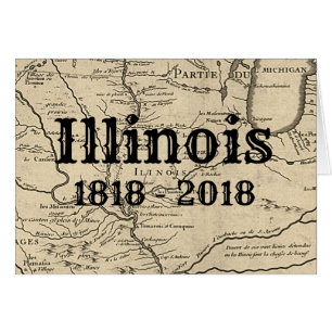 Cartão Histórica do Bicentenário do Illinois
