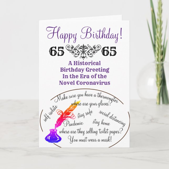 Cartão Historical Covid-19 Time Capsule card (Frente)