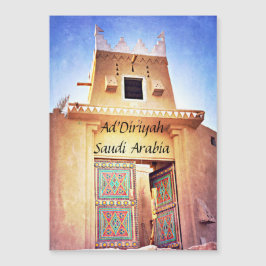 Cartão histórico do ímã de Diriyah Arábia Saudita