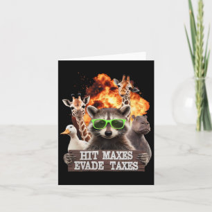 Cartão Hit Maxes Evade Impostos Engraçado Gym Bodybuildin