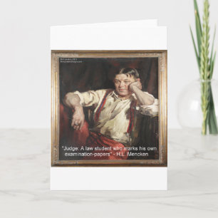 Cartão HL Mencken Graphic & Cote Sobre Os Juízes