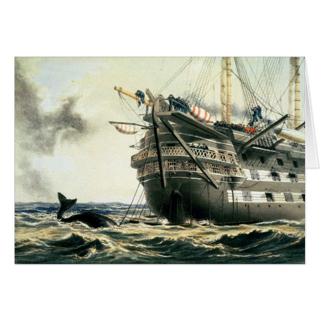 Cartão HMS Agamemnon que coloca o cabo atlântico (Frente Horizontal)