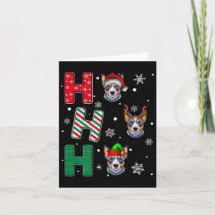 Cartão Ho Ho Blue Heeler Cachorro Correspondente aos Papa