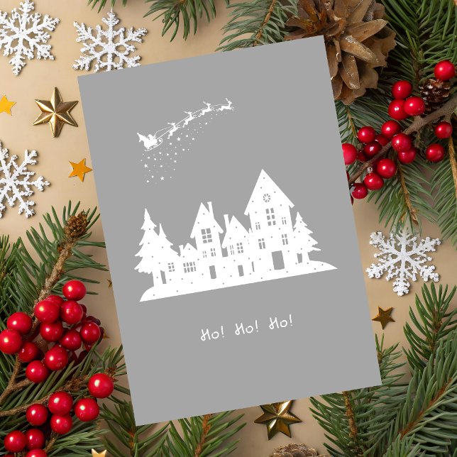 Cartão Ho-Ho-Ho Christmas Holiday Card (Ho-Ho-Ho Christmas Greeting Card)