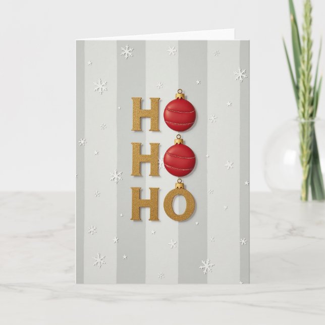Cartão Ho Ho Ho Feliz Natal (Frente)