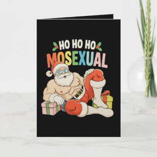 Cartão Ho Ho Ho Mossexual Papai Noel Gay Orgulho LGBT Nat
