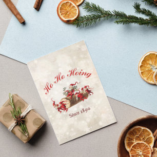 Cartão Ho Ho Hoing desde 1890 natais vintages Saudação