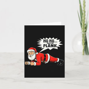 Cartão Ho Ho Segure A Prancha Natal Papai Noel Treino Eng